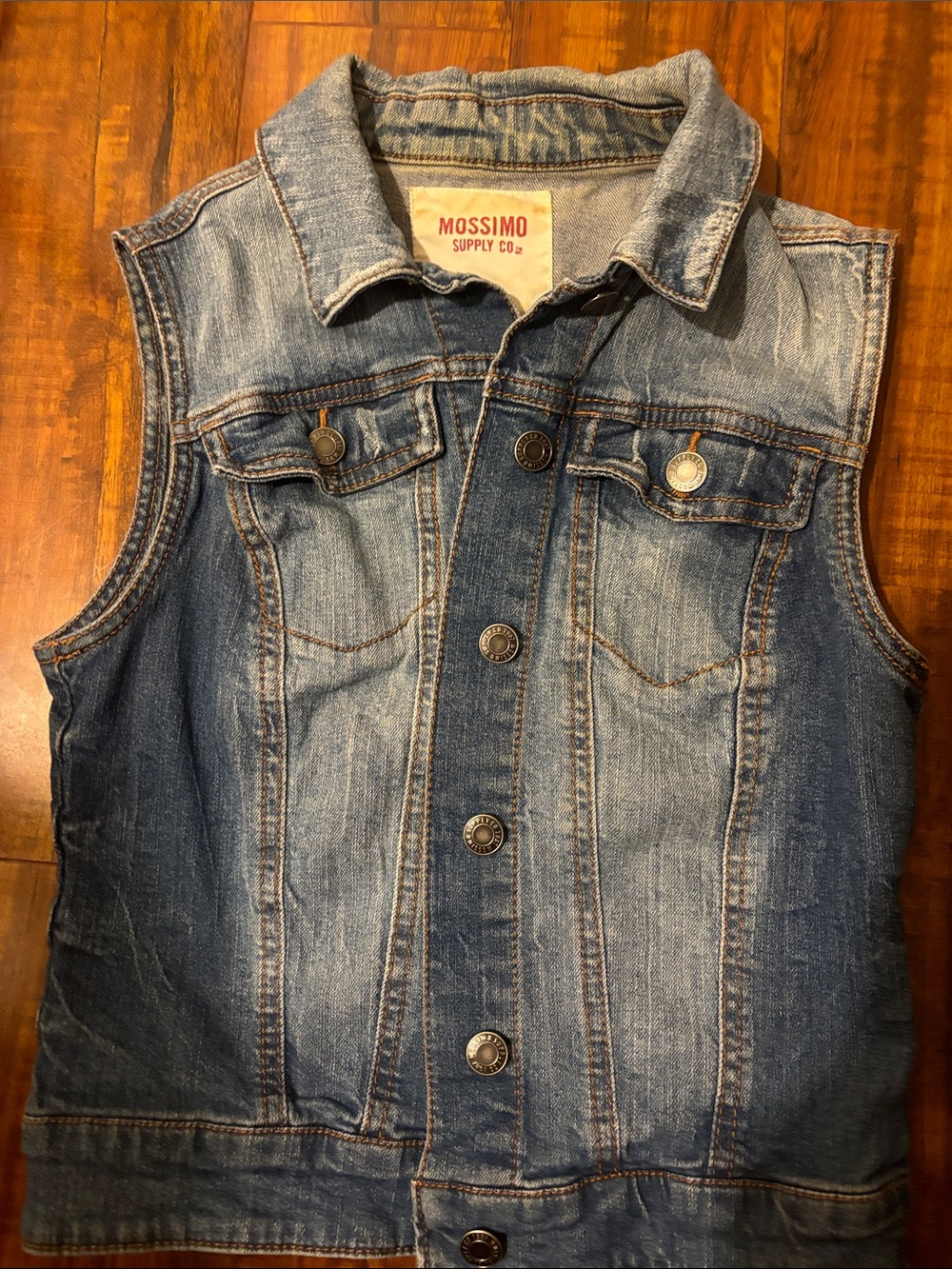 Mossimo Supply Co. Light Blue Denim Sleeveless Jacket